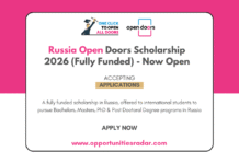Russia Open Doors Scholarship 2026