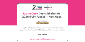 Russia Open Doors Scholarship 2026
