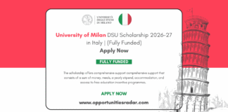 University of Milan DSU Scholarship 2026