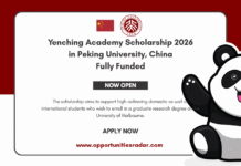 Yenching Academy Scholarship 2026 in Peking University, China Yenching Academy Scholarship 2026