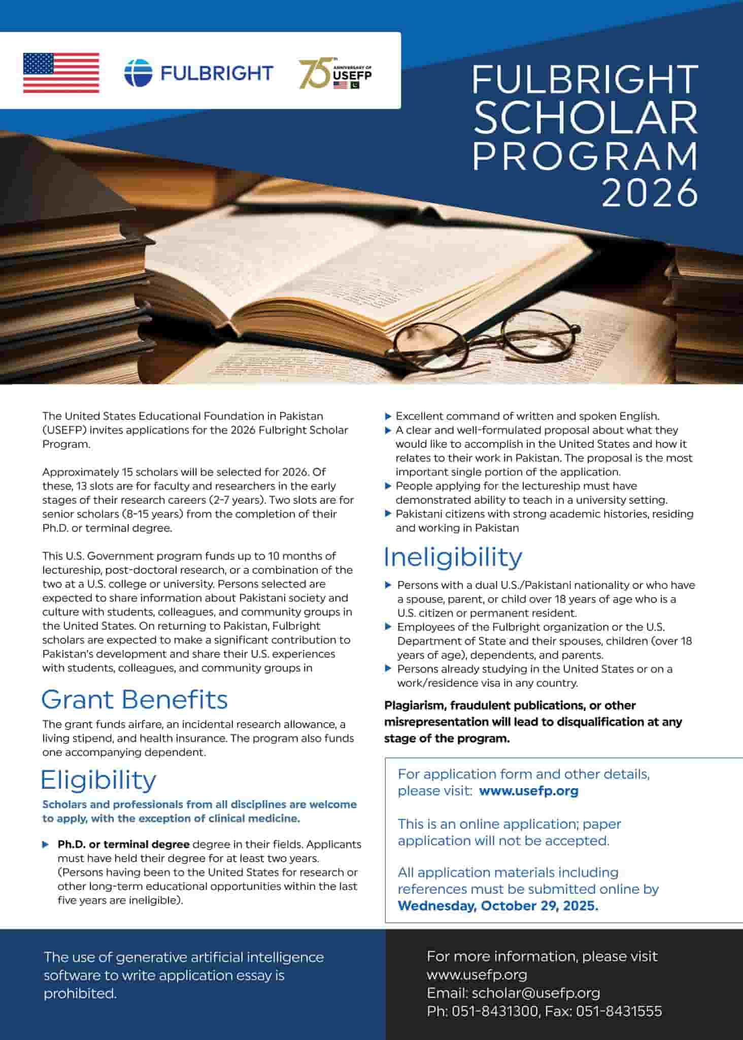 2026 Fulbright Scholars Program Advertisement