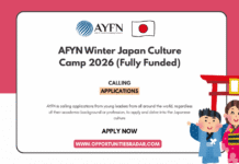 AYFN Winter Japan Culture Camp 2026 (Fully Funded) AFYN Winter Japan Culture Camp 2026