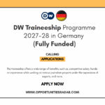 DW Traineeship Programme 2027