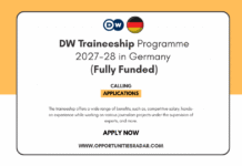 DW Traineeship Programme 2027-28 in Germany (Fully Funded) DW Traineeship Programme 2027