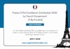 France Eiffel Excellence Scholarship 2026