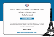 France Eiffel Excellence Scholarship 2026 by French Government (Fully Funded) France Eiffel Excellence Scholarship 2026