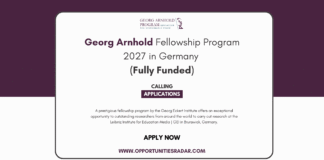 Georg Arnhold Fellowship Program 2027