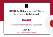 HENNGE’s Global Internship 2026 in Tokyo, Japan (Fully Funded) HENNGE's Global Internship 2026