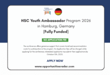 HSC Youth Ambassador Program 2026 in Hamburg, Germany (Fully Funded) HSC Youth Ambassador Program 2026