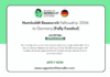 Humboldt Research Fellowship 2026