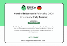 Humboldt Research Fellowship 2026 in Germany (Fully Funded) Humboldt Research Fellowship 2026