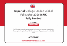 Imperial College London Global Fellowship 2026 (Fully Funded) Imperial College London Global Fellowship 2026