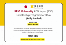 KEIO University ADB Japan Scholarship 2026 (Fully Funded) KEIO University ADB Japan Scholarship 2026