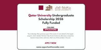 Qatar University Undergraduate Scholarship 2026