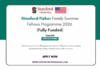 Stanford Fisher Family Summer Fellows Program 2026
