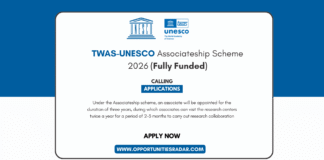 TWAS-UNESCO Associateship Scheme 2026