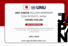 UNU Junior Fellows Internship 2026 in Tokyo, Japan (Work for UN) UNU Junior Fellows Internship 2026