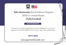 Yale University World Fellows Program 2026