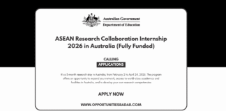 ASEAN Research Collaboration Internship 2026