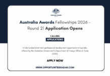 Australia Awards Fellowships 2026