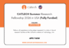 CATLECH Summer Research Fellowship 2026