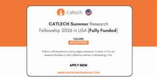 CATLECH Summer Research Fellowship 2026