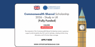 Commonwealth Shared Scholarship 2026