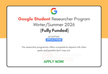 Google Student Researcher Winter:Summer 2026