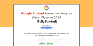 Google Student Researcher Winter:Summer 2026