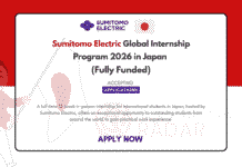 Sumitomo Electric Global Internship 2026 in Japan (Fully Funded) Sumitomo Electric Global Internship 2026
