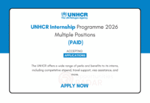 UNHCR Internship Program 2026