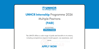 UNHCR Internship Program 2026