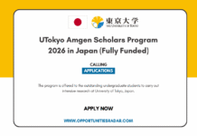 UTokyo Amgen Scholars Program 2026 in Japan – Fully Funded UTokyo Amgen Scholars Program 2026