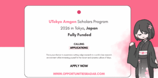 UTokyo Amgen Scholars Program 2026 Japan