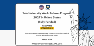 Yale University World Fellows Program 2027
