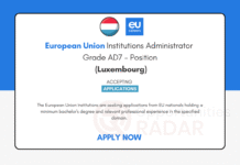European Union Institution Administrator Grade AD7