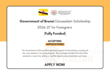 Government of Brunei Darussalam Scholarship 2026-27 for Foreigners (Fully Funded) Government of Brunei Darussalam Scholarship 2026
