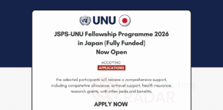 JSPS-UNU Fellowship Programme 2026