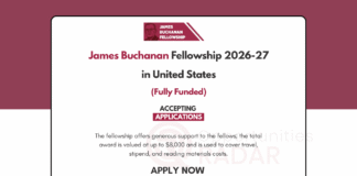 James Buchanan Fellowship 2026-27