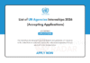 List of UN Agencies Internships 2026