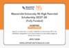 Maastricht University NL High Potential Scholarship 2027