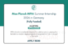 Max Planck MPIA Summer Internship 2026