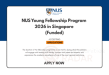 NUS Young Fellowship Programme 2026 in Singapore (Funded) NUS Young Fellowship Programme 2026