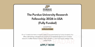 Purdue University Research Fellowship 2026