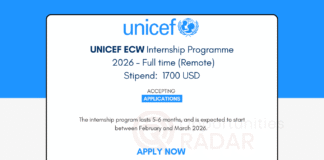 UNICEF ECW Internship Program 2026