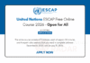 United Nations ESCAP Free Online Course 2026