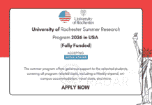 University of Rochester Summer Research Program 2026