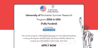 University of Rochester Summer Research Program 2026