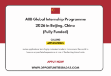 AIIB Global Internship Programme 2026 in Beijing, China (Fully Funded) AIIB Global Internship Programme 2026