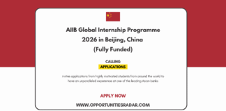AIIB Global Internship Programme 2026